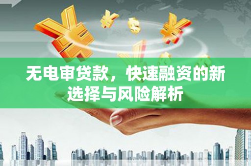 浦东无电审贷款，快速融资的新选择与风险解析