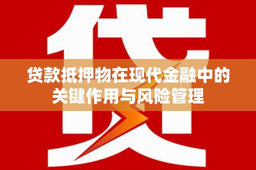 陆丰贷款抵押物在现代金融中的关键作用与风险管理