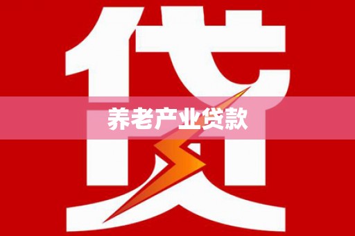 荥经养老产业贷款