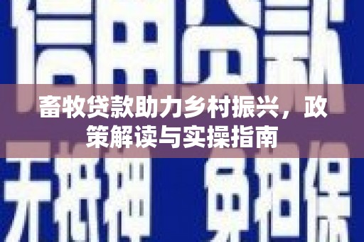林西畜牧贷款助力乡村振兴，政策解读与实操指南